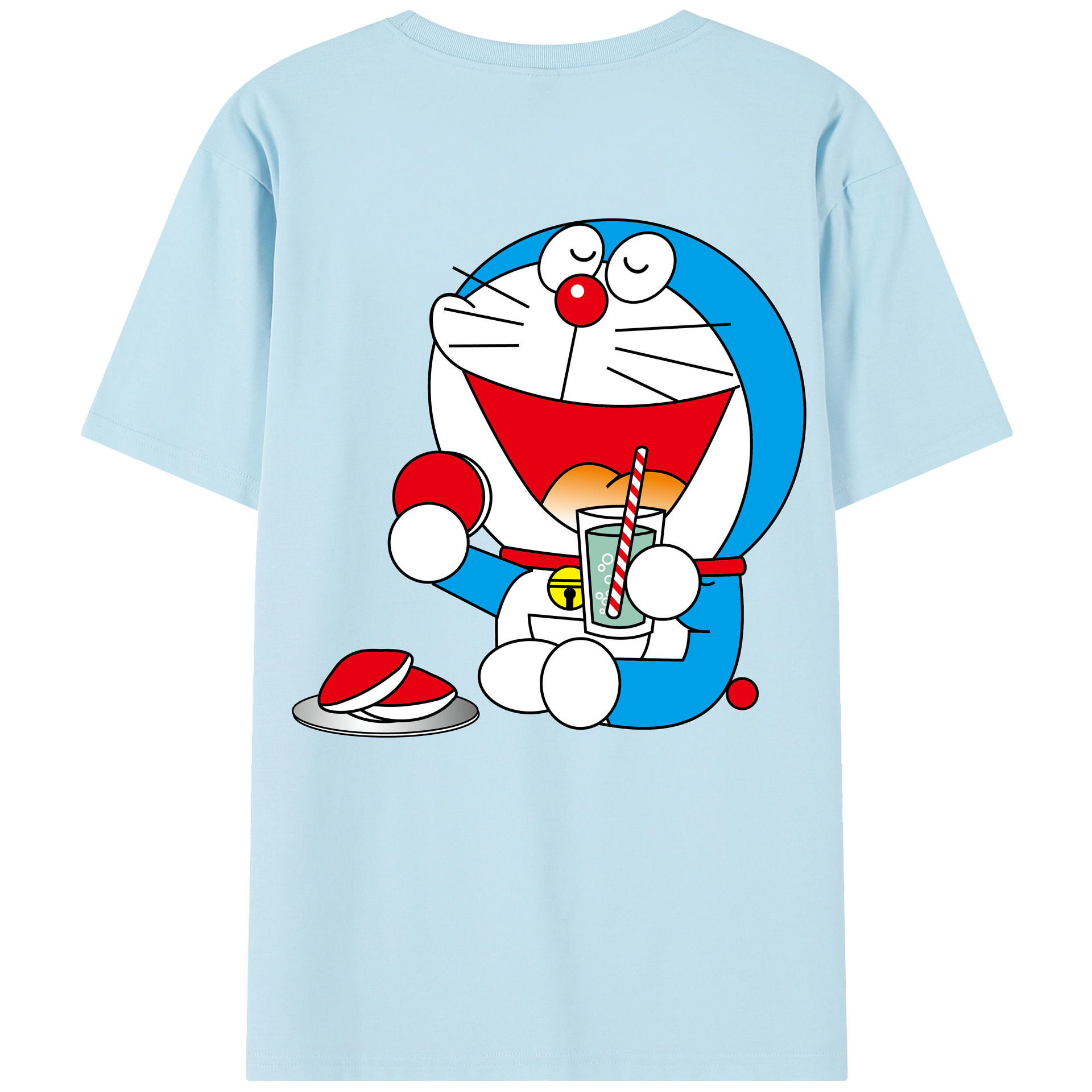 （画像用） ドラえもん Doraemon 綿100％半袖Tシャツ（背面プリント）